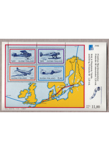 FINLANDIA 1988 foglietto Trasporto postale aereo Unificato BF 4